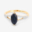 1.50 Carat Blue Sapphire and Diamond 14K Yellow Gold Engagement Ring
