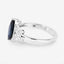 1.50 Carat Blue Sapphire and Diamond 14K White Gold Engagement Ring