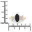 Anillo de Compromiso de Zafiro Azul y Diamante de 1.50 Quilates en Oro Amarillo de 14K