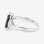 1.47 Carat Blue Sapphire and Diamond 14K White Gold Engagement Ring