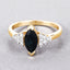 Bague en or jaune 14K avec saphir bleu de 1,47 carat et diamants