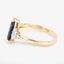 Bague en or jaune 14K avec saphir bleu de 1,47 carat et diamants