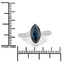 Bague de fiançailles en saphir bleu et diamant de 2,26 carats en or blanc 14K