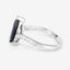 Bague de fiançailles en saphir bleu et diamant de 2,26 carats en or blanc 14K