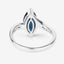 Bague de fiançailles en saphir bleu et diamant de 2,26 carats en or blanc 14K