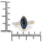 Bague de fiançailles en or jaune 14K avec saphir bleu et diamants de 2,26 carats