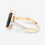 Bague de fiançailles en or jaune 14K avec saphir bleu et diamants de 2,26 carats