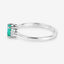 0.71 Carat Zambian Emerald & Diamond 14K White Gold Engagement Ring