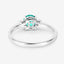 0.71 Carat Zambian Emerald & Diamond 14K White Gold Engagement Ring