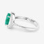Bague de fiançailles en or blanc 14K avec émeraude zambienne de 1,92 carat et diamants