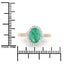 Anillo de Compromiso de Esmeralda Zambiana y Diamante de 1.92 Quilates en Oro Amarillo de 14K