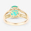 Anillo de Compromiso de Esmeralda Zambiana y Diamante de 2.29 Quilates en Oro Amarillo de 14K