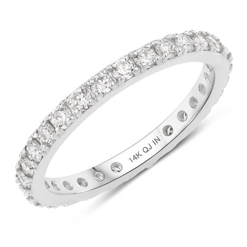 1.00 Carat Lab Grown Diamond 14K White Gold Engagement Ring