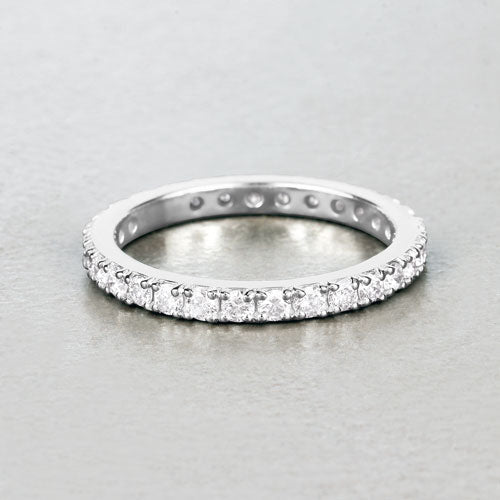 1.00 Carat Lab Grown Diamond 14K White Gold Engagement Ring
