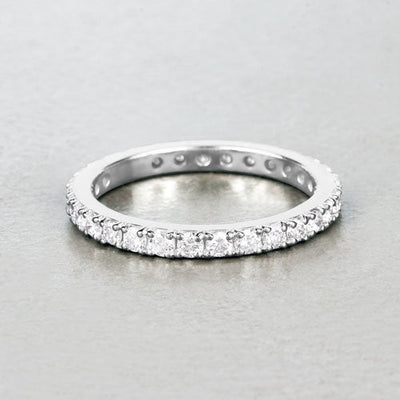 Bague de fiançailles en diamant cultivé en laboratoire de 1,00 carat en or blanc 14K