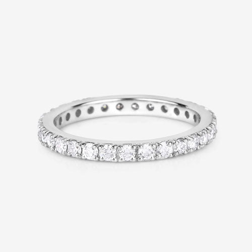 1.00 Carat Lab Grown Diamond 14K White Gold Engagement Ring
