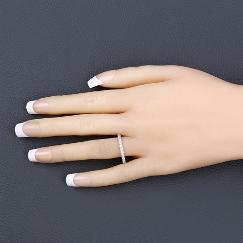 1.00 Carat Lab Grown Diamond 14K White Gold Engagement Ring