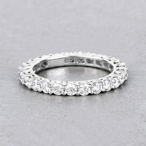 Anillo de Compromiso de Diamante Creado en Laboratorio de 1.50 Quilates en Oro Blanco de 14K