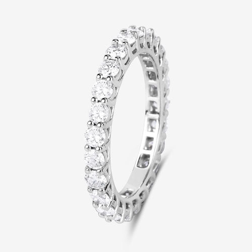 Anillo de Compromiso de Diamante Creado en Laboratorio de 1.50 Quilates en Oro Blanco de 14K