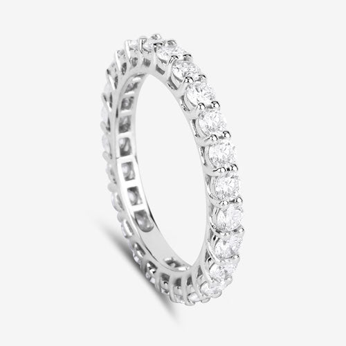 Anillo de Compromiso de Diamante Creado en Laboratorio de 1.50 Quilates en Oro Blanco de 14K