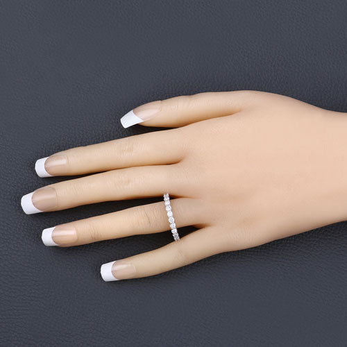 Anillo de Compromiso de Diamante Creado en Laboratorio de 1.50 Quilates en Oro Blanco de 14K