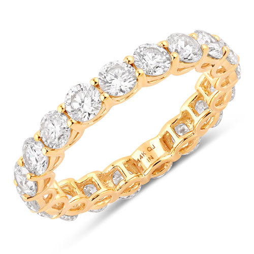 Anillo de Compromiso de Diamante Creado en Laboratorio de 3.00 Quilates en Oro Amarillo de 14K