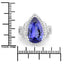 5.78 Carat Genuine Tanzanite and Diamond 14K White Gold Ring
