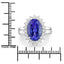 Bague en Or Blanc 14K avec Tanzanite et Diamants Blancs de 5,92 Carats