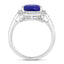 4.46 Carat Genuine Tanzanite and Diamond Halo Ring