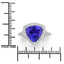 Bague en Or Blanc 14K avec Tanzanite et Diamant de 4,42 Carats