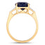 Anillo de Zafiro Azul y Diamante de 14K de 4.46 Quilates
