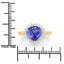 2.68 Carat Genuine Tanzanite & Diamond 14K Yellow Gold Engagement Ring