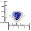 Bague Halo en Tanzanite et Diamants Blancs de 3,23 Carats