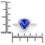 2.57 Carat Genuine Tanzanite & Diamond 14K White Gold Engagement Ring