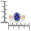 2.79 Carat Genuine Tanzanite and Diamond 14K Yellow Gold Ring