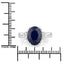 4.50 Carat Blue Sapphire and Diamond 14K White Gold Ring