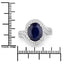 Bague de fiançailles en or blanc 14K avec saphir bleu de 4,69 carats et diamants