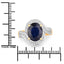 4.69 Carat Blue Sapphire and Diamond 14K Yellow Gold Ring