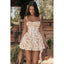 Lace-Up Slim Waist Pleated Dress for Women