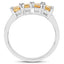 Bague de fiançailles en argent sterling avec saphir jaune de 2,67 carats et diamants