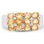 Bague de fiançailles en argent sterling avec saphir jaune de 2,67 carats et diamants