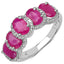 3.20 Carat Genuine Ruby Sterling Silver Engagement Ring