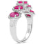 3.20 Carat Genuine Ruby Sterling Silver Engagement Ring