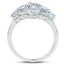 Anillo de Compromiso de Plata Esterlina con Topacio Azul Genuino de 3.24 Quilates