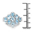 Anillo de Compromiso de Plata Esterlina con Topacio Azul Genuino de 3.24 Quilates