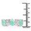 1.87 Carat Genuine Emerald and White Topaz Sterling Silver Ring