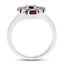 Bague en argent sterling avec grenat véritable de 2,02 carats et topaze blanche