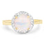 0.95 Carat Ethiopian Opal & White Topaz Sterling Silver Ring