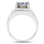 Bague de fiançailles en argent sterling avec topaze mystique de 4,75 carats