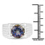 Bague de fiançailles en argent sterling avec topaze mystique de 4,75 carats